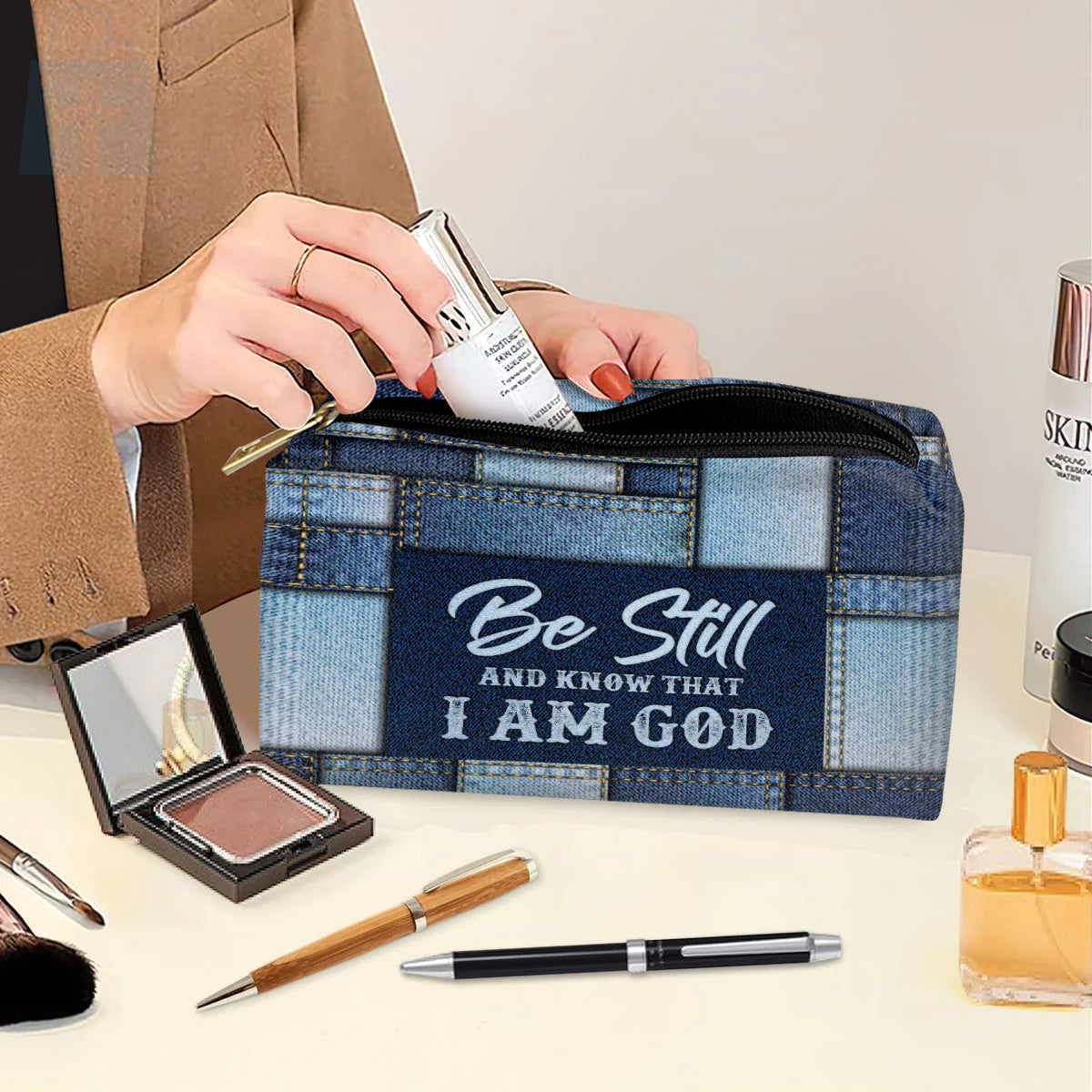 Be Still And Know Personalized Makeup Bag