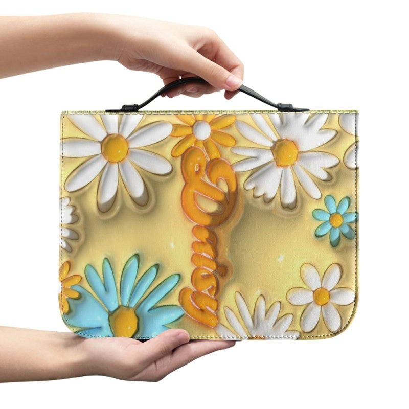 Personalized 3D Daisy Flower Bible Cover