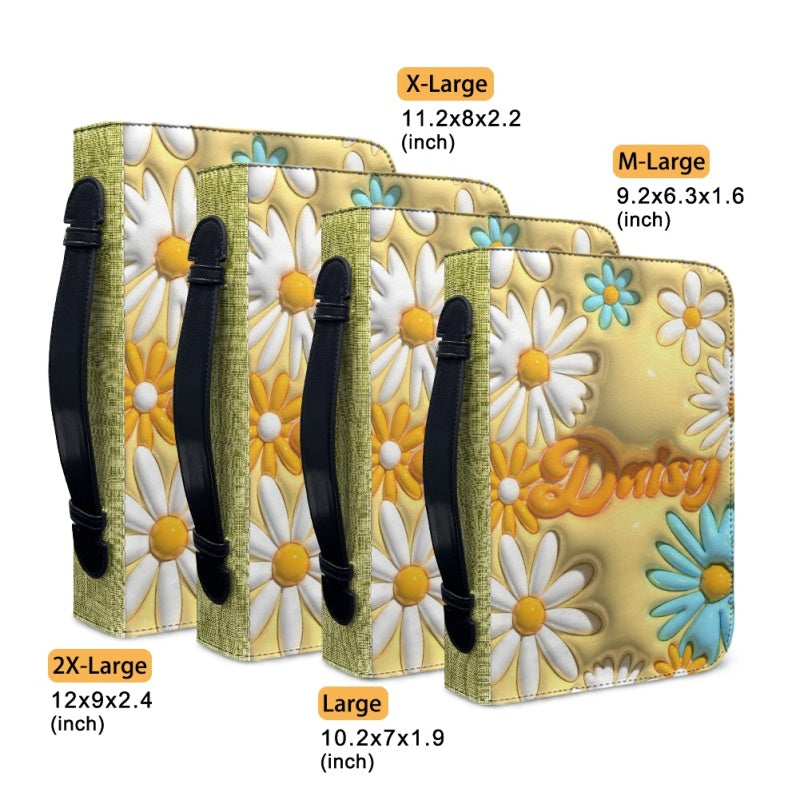Personalized 3D Daisy Flower Bible Cover