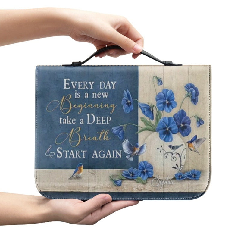 Personalized Floral New Beginning Bible Cover