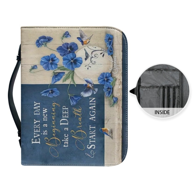 Personalized Floral New Beginning Bible Cover