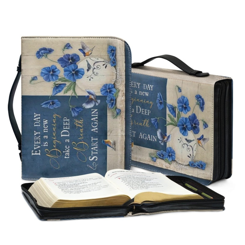 Personalized Floral New Beginning Bible Cover