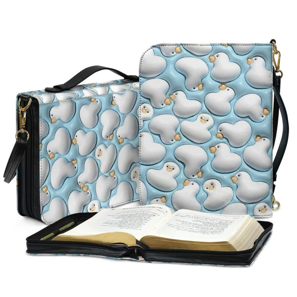 Cute 3D Blue Duck Personalized Bible Cover