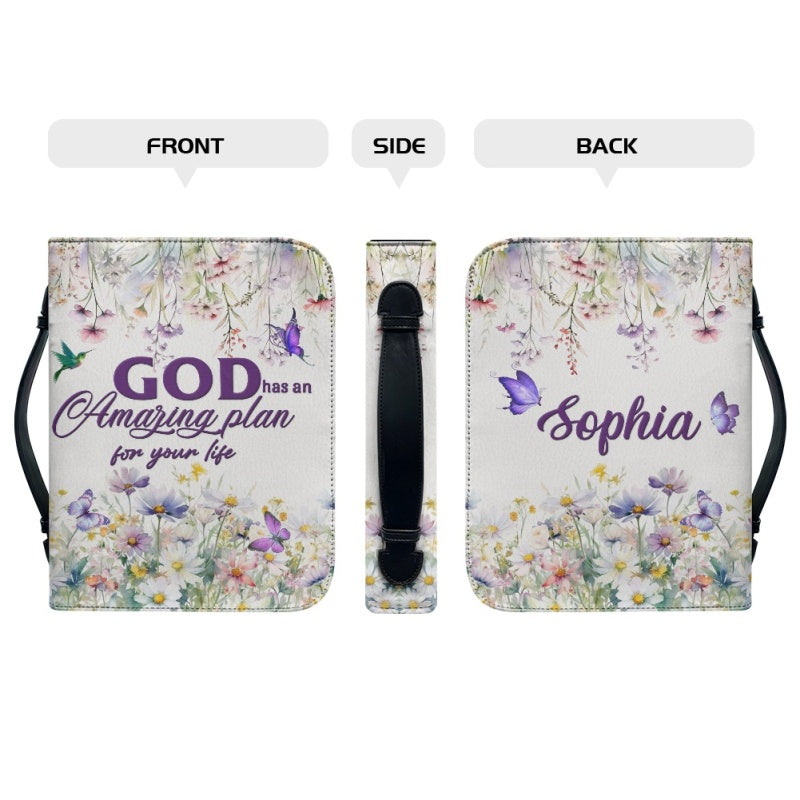 God Has an Amazing Plan Personalized Bible Cover