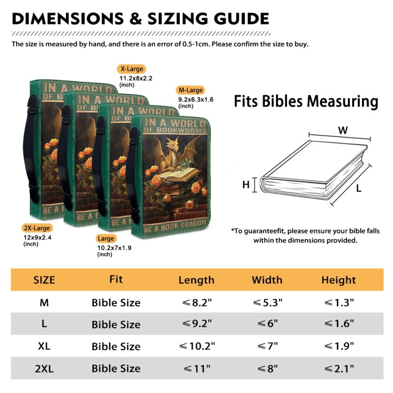 Personalized Book Dragon Bible Cover