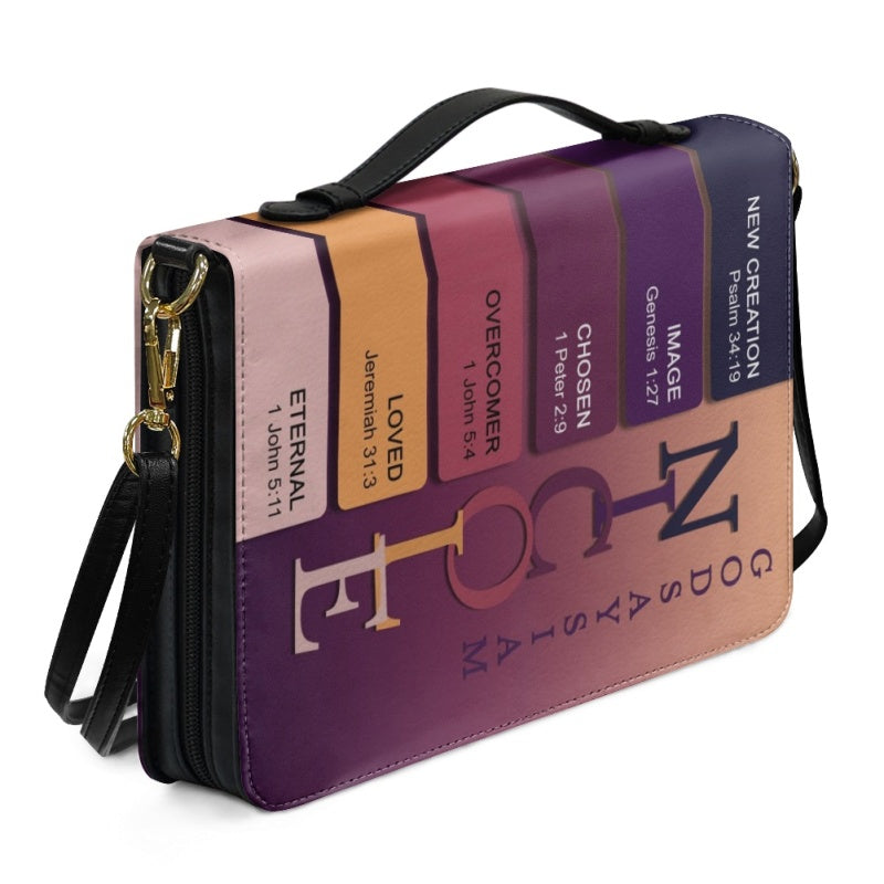 Personalized Name Meaning Dark Purple Bible Cover