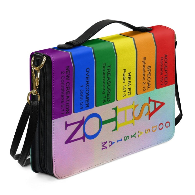 Personalized Rainbow Name Meaning Bible Cover