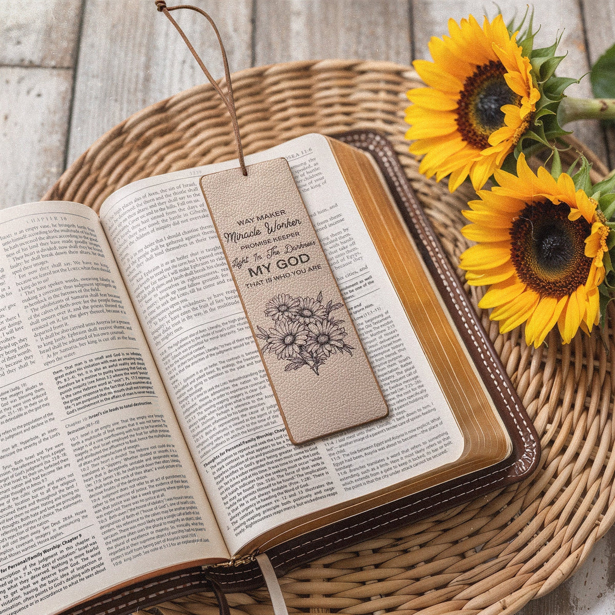 Wisdom Vintage Leather Bookmark Set