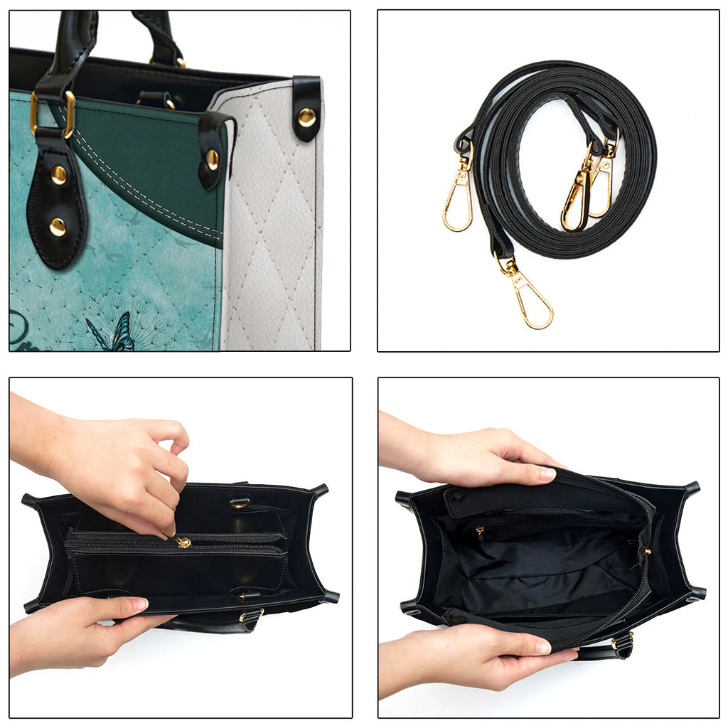 Amazing Grace Personalized Leather Tote Bag
