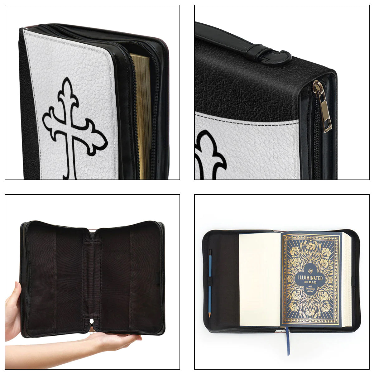 Personalized Matthew 22:37 Cross Bible Cover