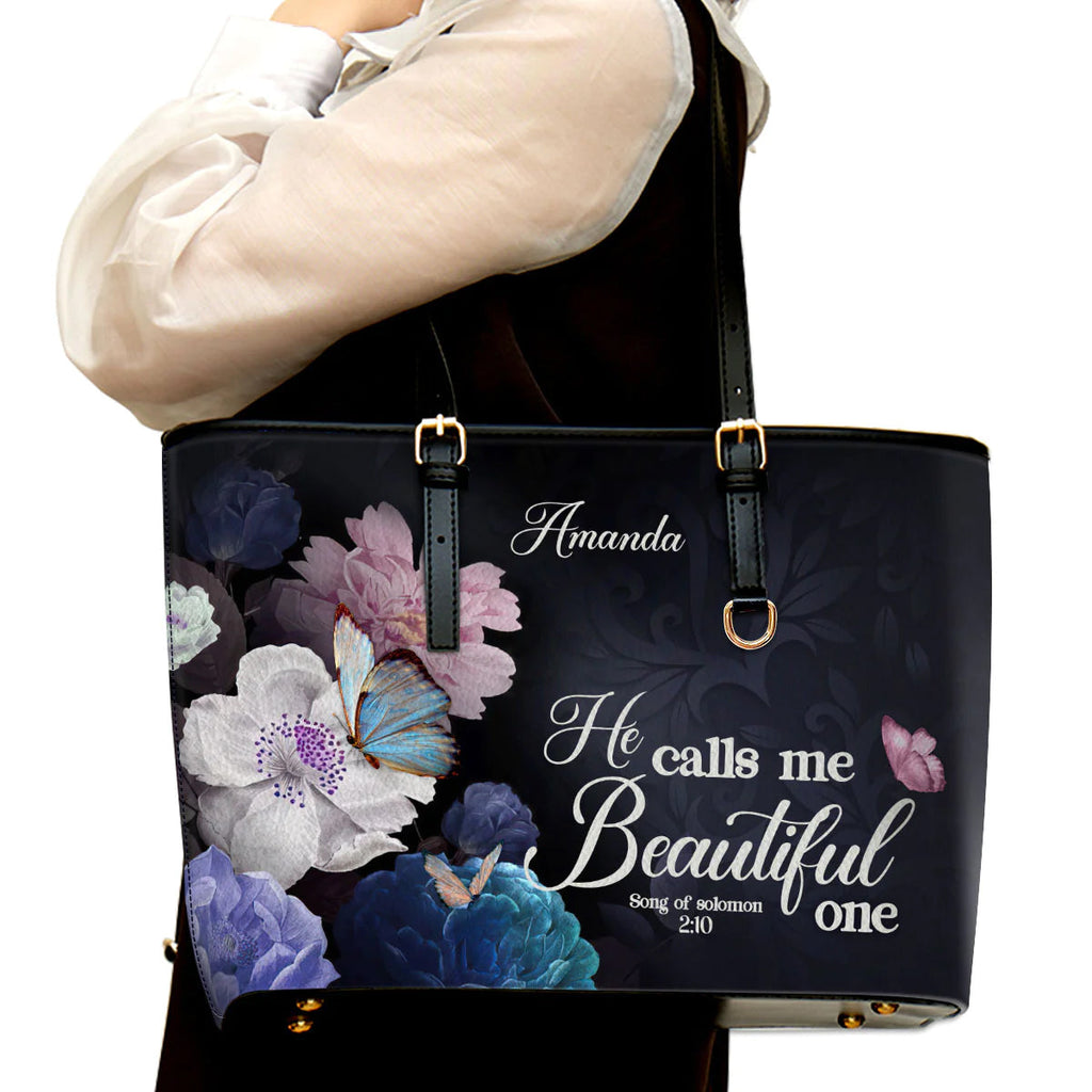 Personalized He Calls Me Beautiful One Tote Bag