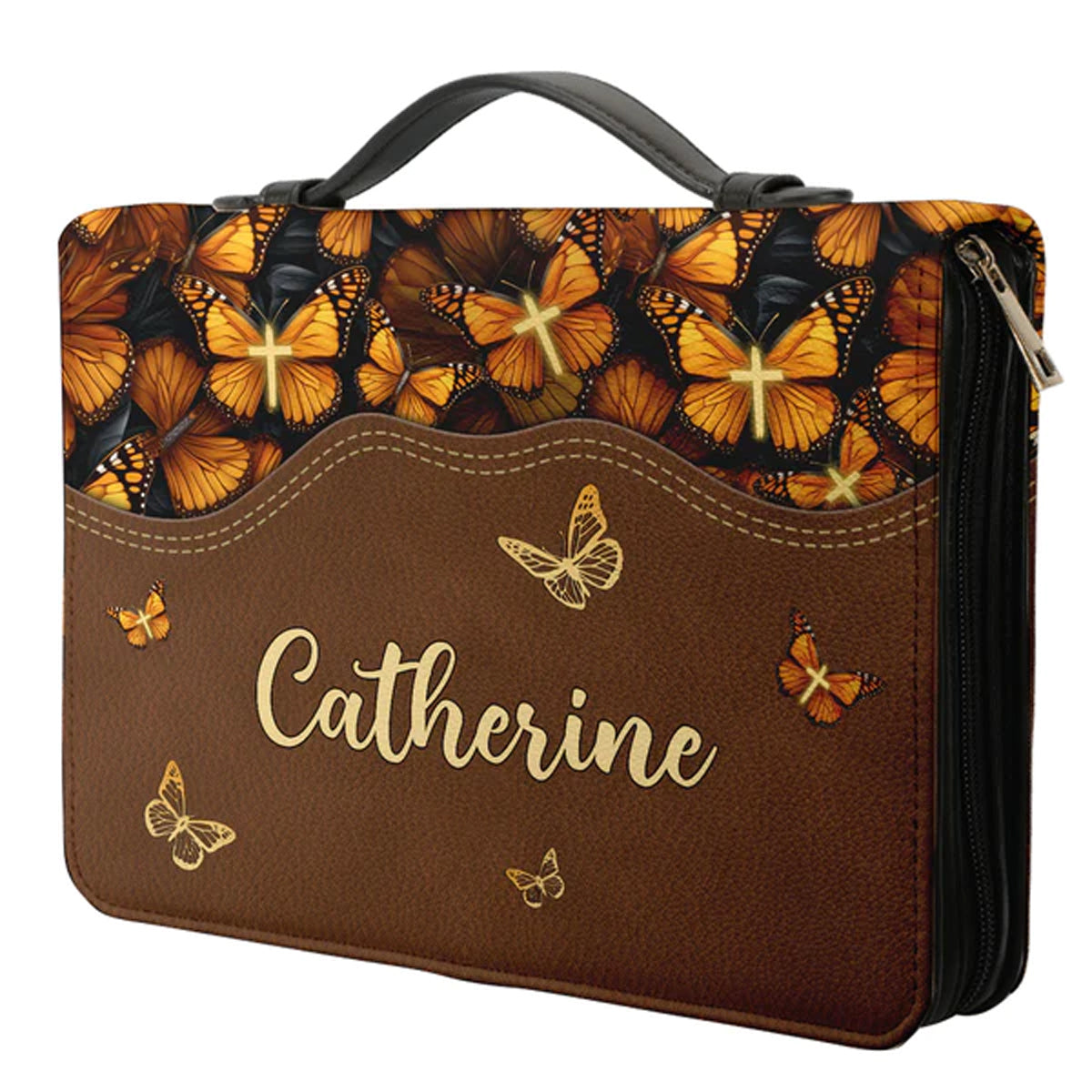Monarch Butterfly Pray About Everything Bible Cover