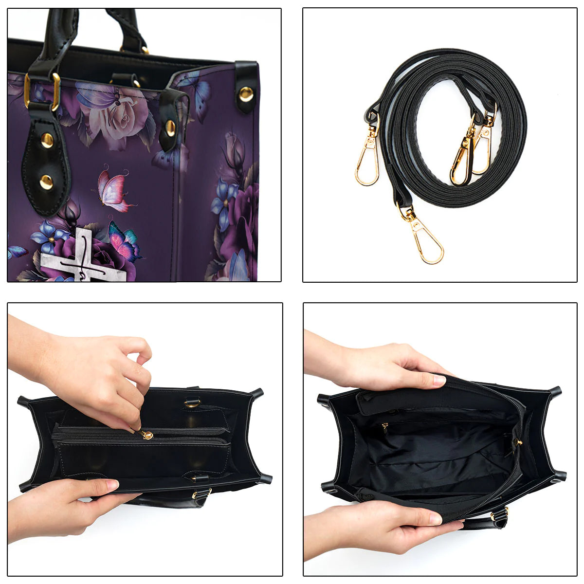 Personalized No Weapon Christian Leather Tote