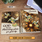 Personalized "God Has An Amazing Plan" Spiral Journal