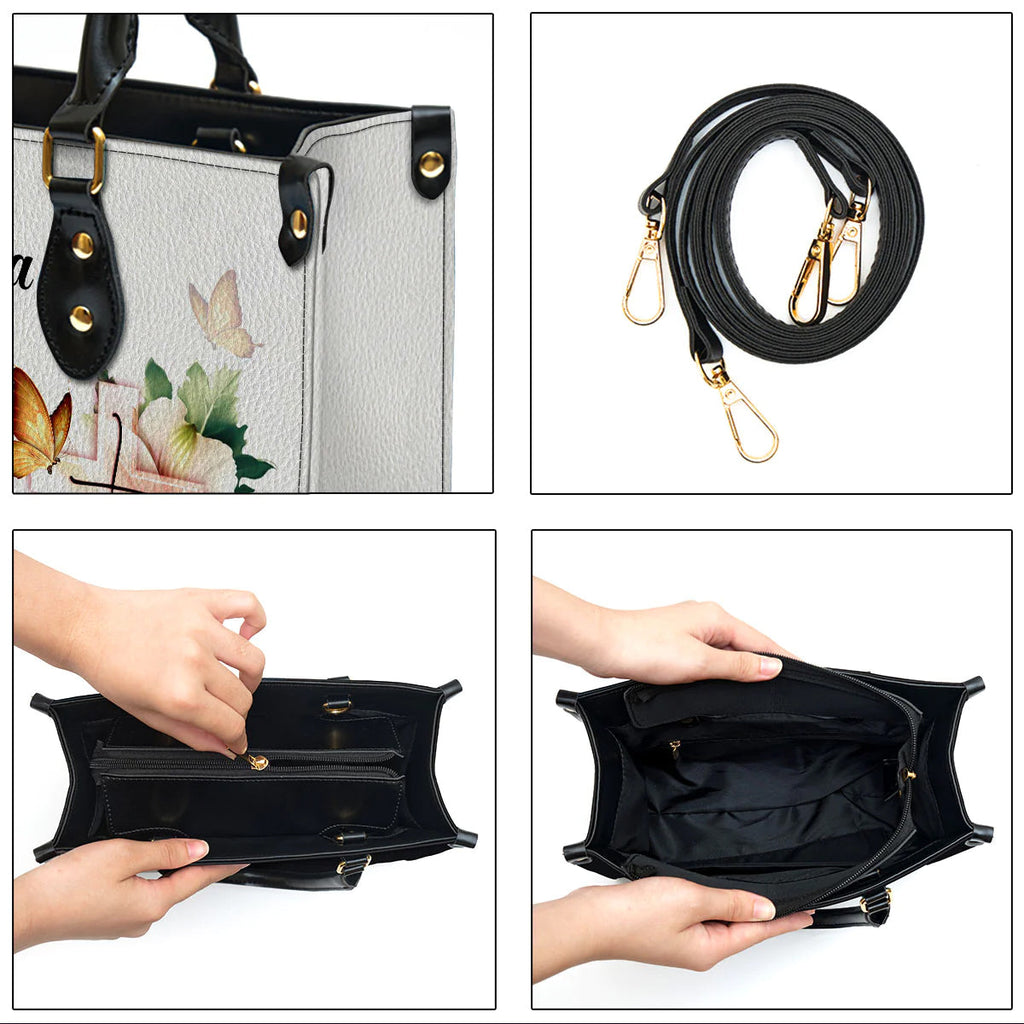 Personalized Isaiah 43:1 Christian Leather Tote