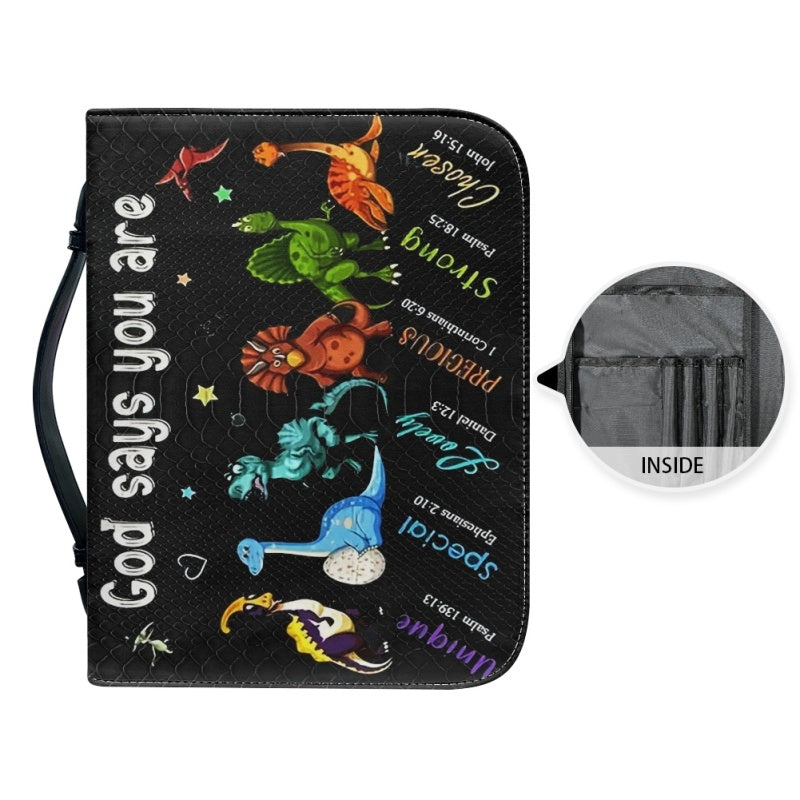 God Says You Are Personalized Dinosaur Bible Cover