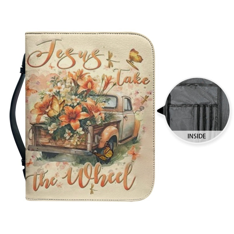 Personalized Jesus Take The Wheel Bible Cover