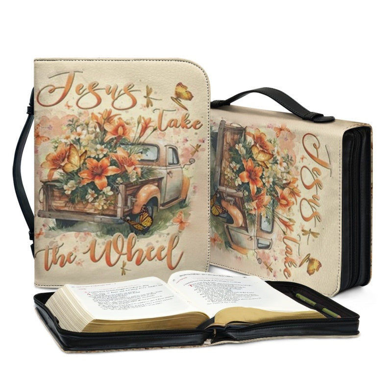 Personalized Jesus Take The Wheel Bible Cover