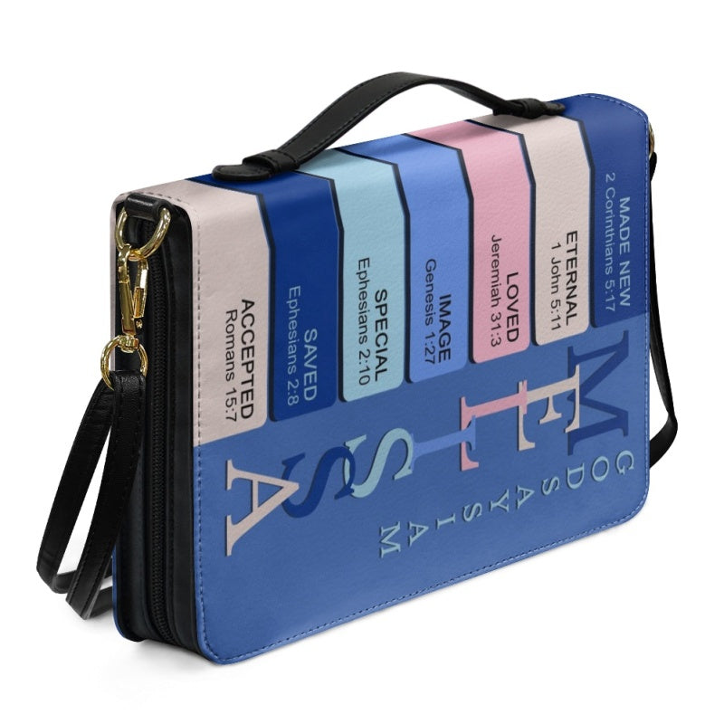 Personalized Blue Bible Cover with Name Meaning