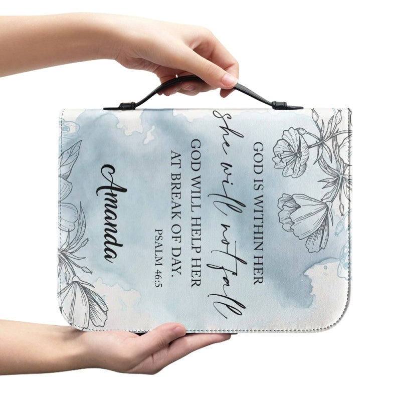 Custom Psalm 46:5 Floral Bible Cover