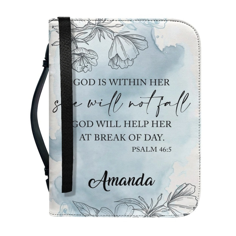 Custom Psalm 46:5 Floral Bible Cover