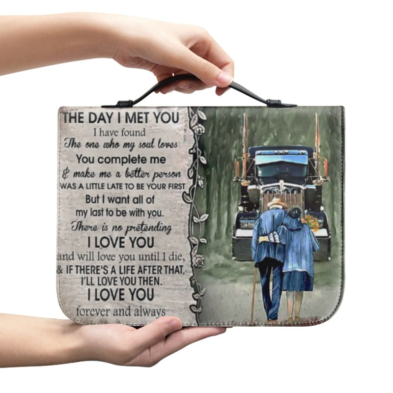 The Day I Met You Personalized Bible Cover