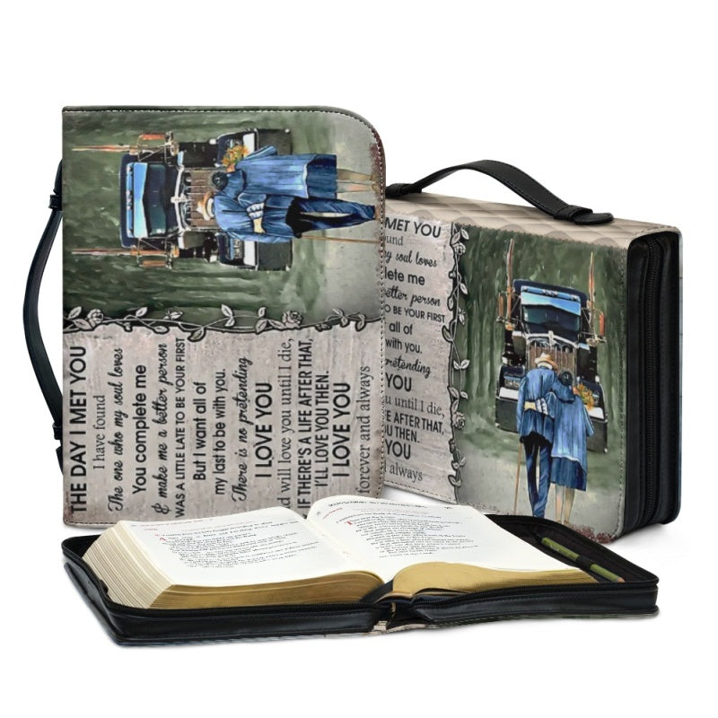 The Day I Met You Personalized Bible Cover