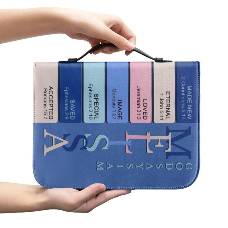 Personalized Blue Bible Cover with Name Meaning