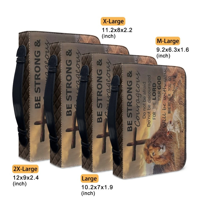 Personalized Be Strong & Courageous Bible Cover