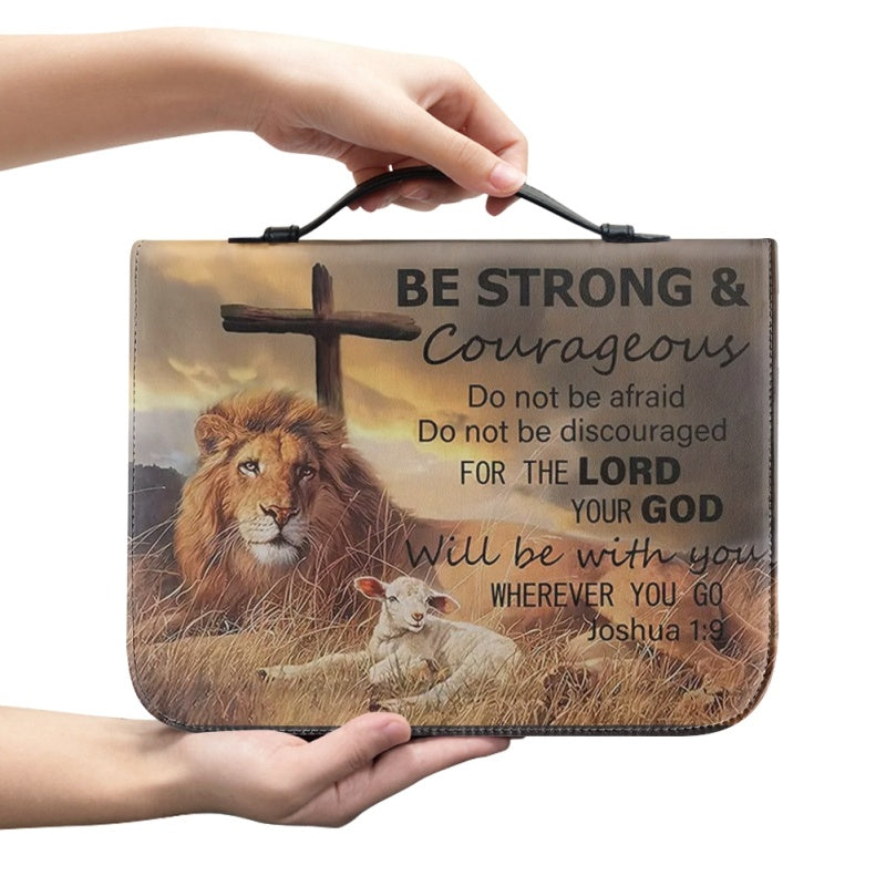 Personalized Be Strong & Courageous Bible Cover
