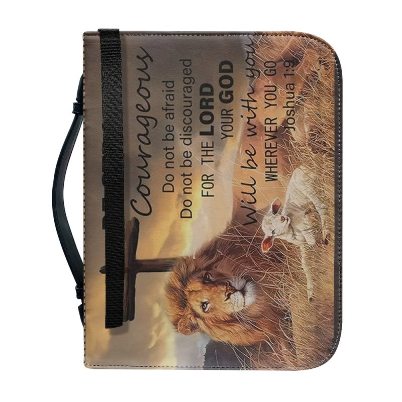 Personalized Be Strong & Courageous Bible Cover