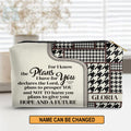 For I Know The Plans Leather Cosmetic Bag