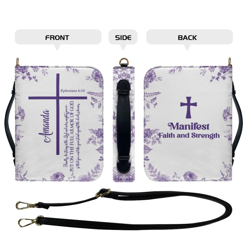 Strength in Christ Personalized Bible Cover