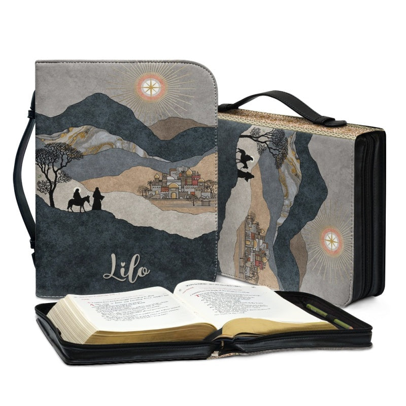Personalized Joshua 1:9 Lion Bible Cover