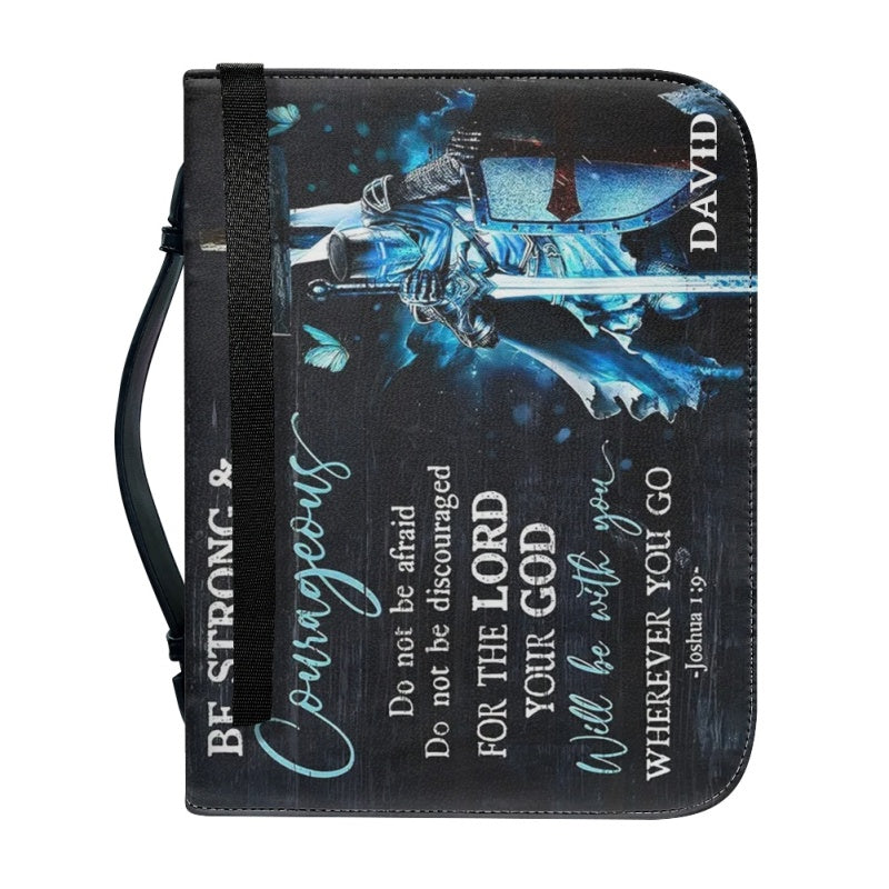 Personalized Be Strong & Courageous Bible Cover