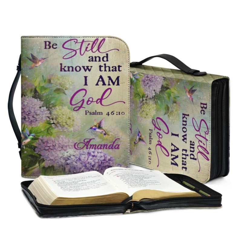 Personalized Psalm 46:10 Be Still Bible Cover