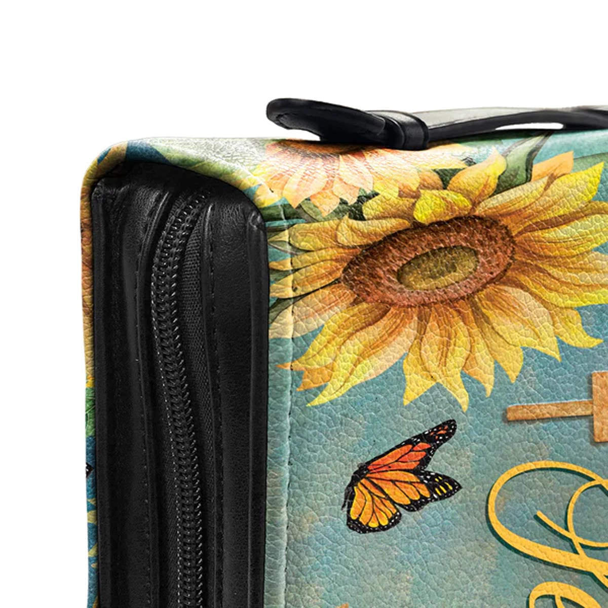 Personalized Sunflower Walk by Faith Bible Cover