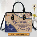 Personalized Christian Faith Leather Tote Bag