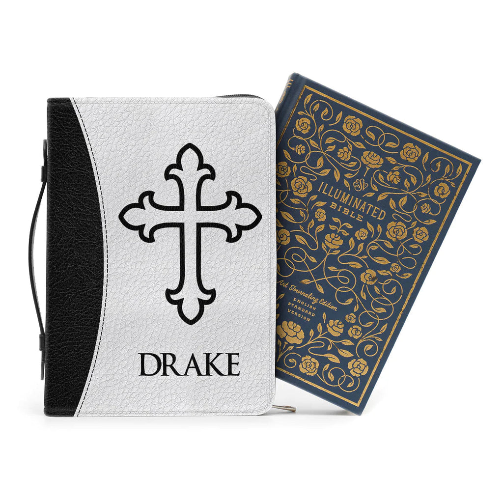 Personalized Matthew 22:37 Cross Bible Cover