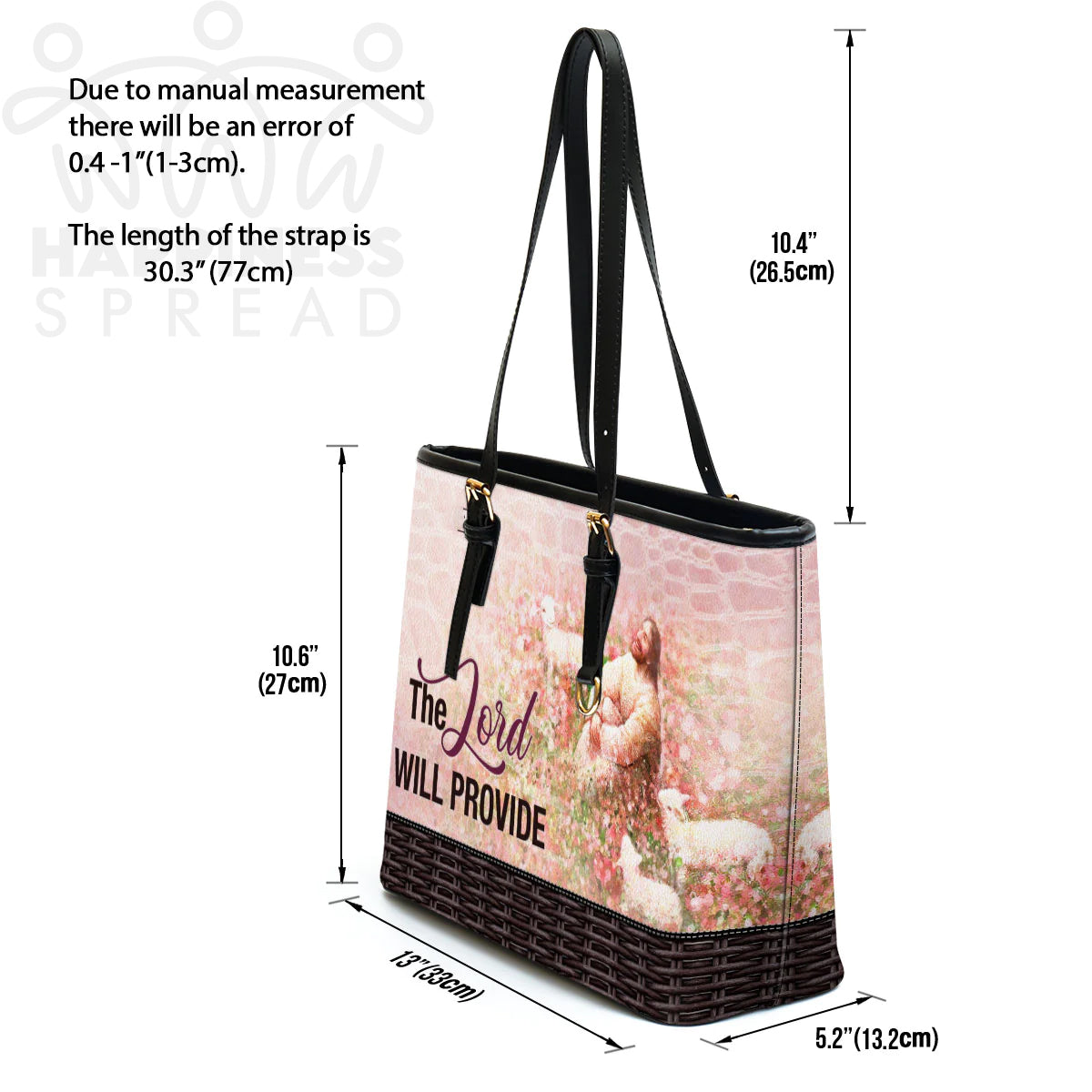 The Lord Will Provide Personalized Leather Tote Bag