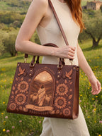 Psalm 23:1 Applique Leather Handbag