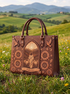 Psalm 23:1 Applique Leather Handbag