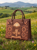 My Shepherd Psalm 23:1 Applique Leather Handbag