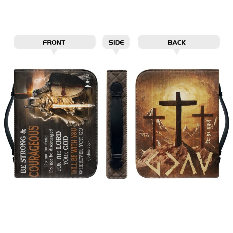 Be Strong and Courageous Personalized Bible Cover