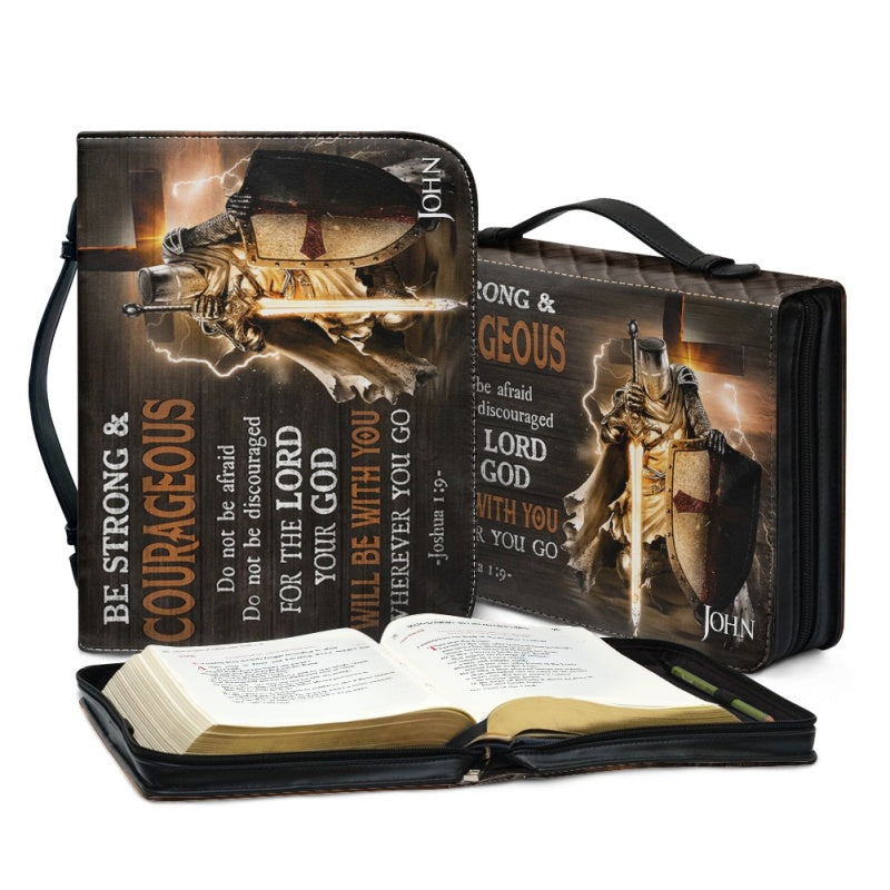 Be Strong and Courageous Personalized Bible Cover