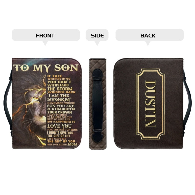 To My Son From Mom Personalized Bible Cover