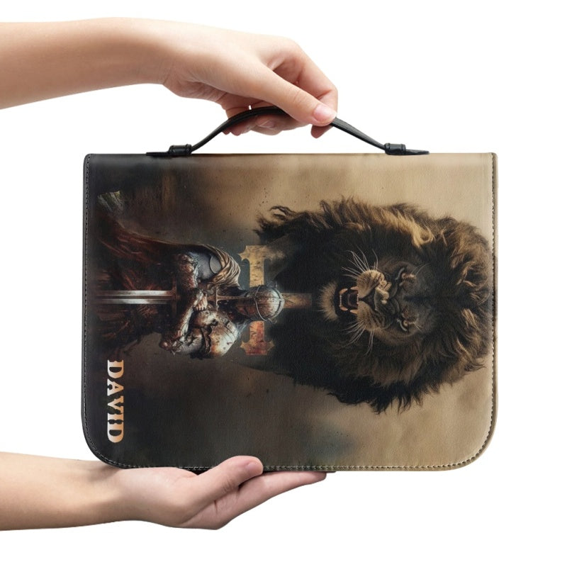 Personalized Armor of God Lion Bible Cover