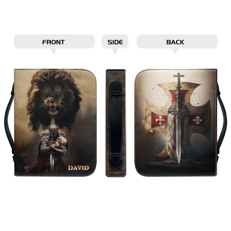 Personalized Armor of God Lion Bible Cover