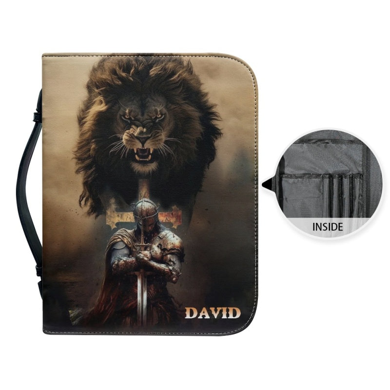 Personalized Armor of God Lion Bible Cover