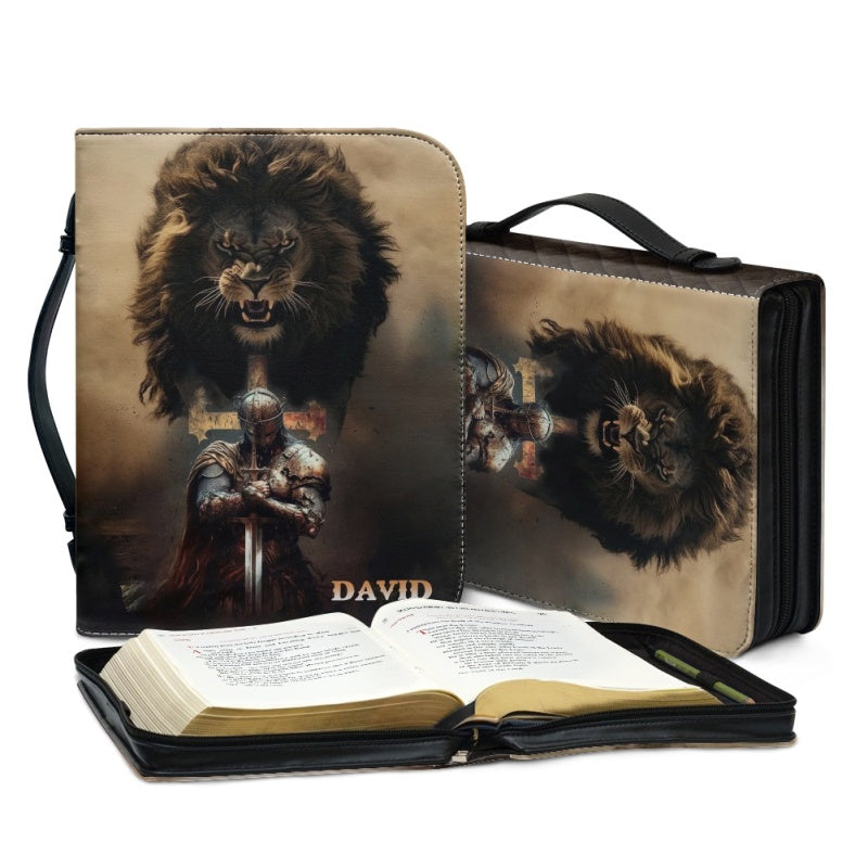 Personalized Armor of God Lion Bible Cover